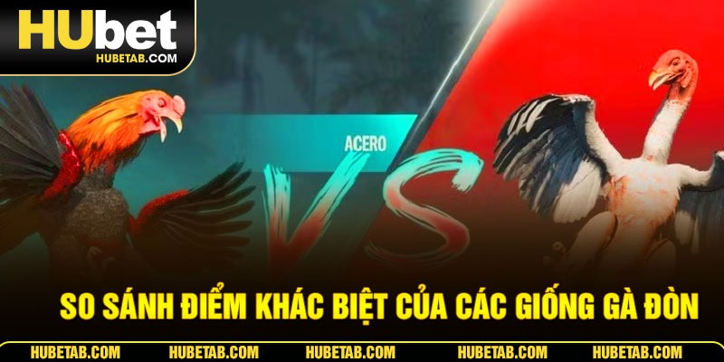 So sánh điểm khác biệt của các giống gà đòn