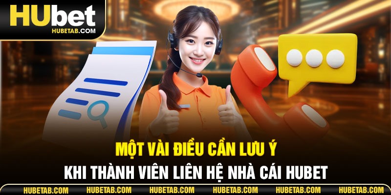 Một vài điều cần lưu ý khi thành viên liên hệ nhà cái HUBET